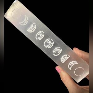 Sale! 2 Beautiful moon phase carved selenite bundle